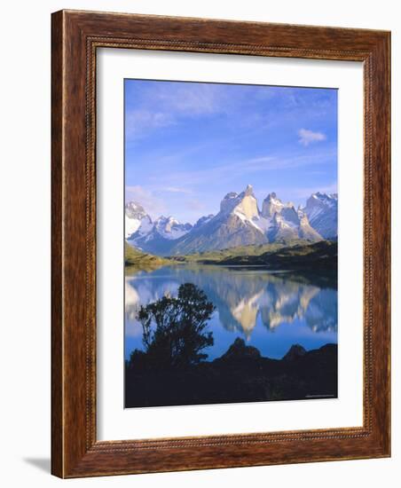 Cuernos Del Paine, 2600M, from Lago Pehoe, Patagonia, Chile-Geoff Renner-Framed Photographic Print