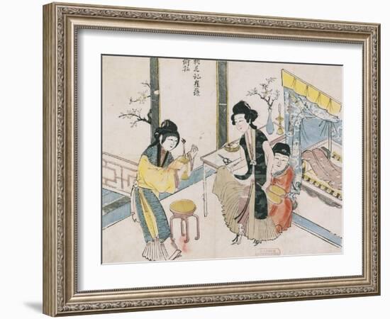 Cui Hu Stealing the Slipper-null-Framed Art Print