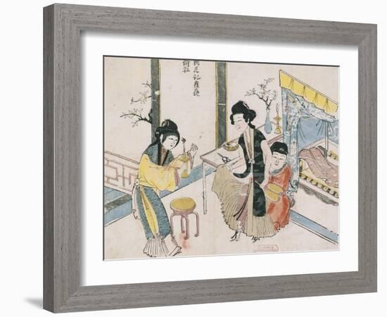 Cui Hu Stealing the Slipper-null-Framed Art Print