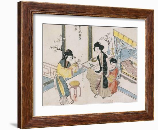 Cui Hu Stealing the Slipper-null-Framed Art Print