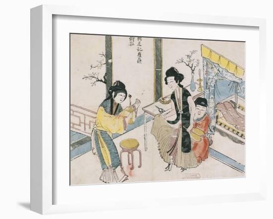 Cui Hu Stealing the Slipper-null-Framed Art Print