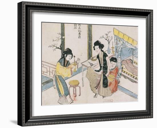 Cui Hu Stealing the Slipper-null-Framed Art Print