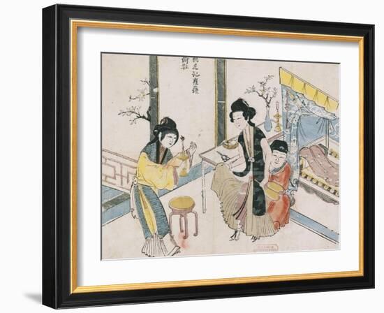 Cui Hu Stealing the Slipper-null-Framed Art Print