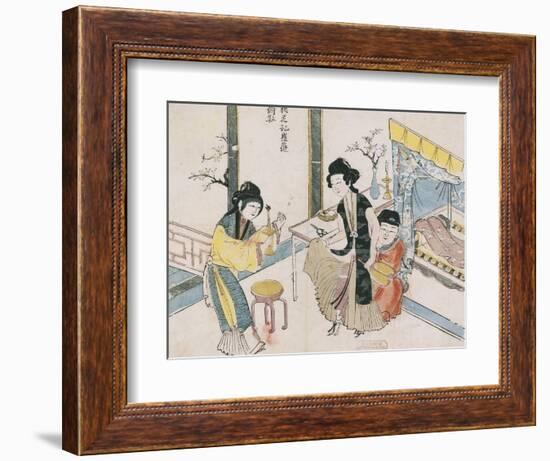 Cui Hu Stealing the Slipper-null-Framed Art Print