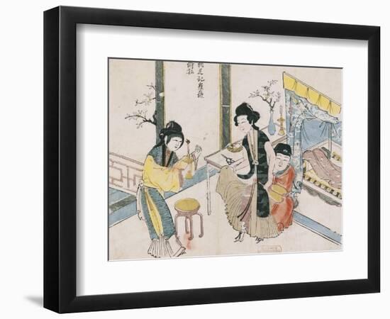 Cui Hu Stealing the Slipper-null-Framed Art Print