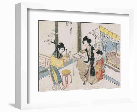 Cui Hu Stealing the Slipper-null-Framed Art Print