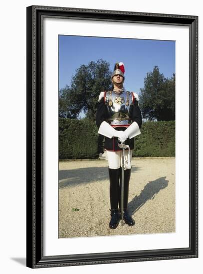 Cuirassier Standing in Uniform-null-Framed Giclee Print