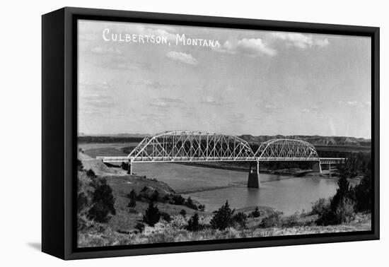 Culbertson, Montana - View of a Bridge-Lantern Press-Framed Stretched Canvas