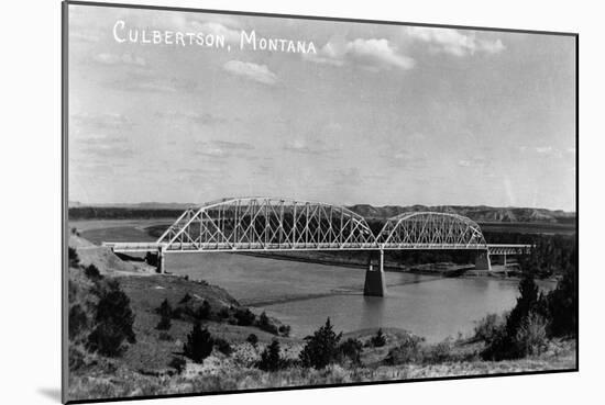 Culbertson, Montana - View of a Bridge-Lantern Press-Mounted Art Print