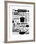 Culinary Love 1 (black & white)-Leslie Fuqua-Framed Art Print