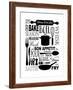 Culinary Love 1 (black & white)-Leslie Fuqua-Framed Art Print