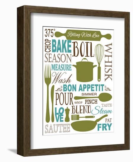 Culinary Love 1 (color)-Leslie Fuqua-Framed Premium Giclee Print