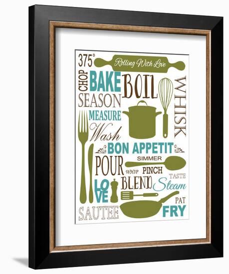 Culinary Love 1 (color)-Leslie Fuqua-Framed Premium Giclee Print