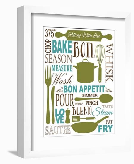 Culinary Love 1 (color)-Leslie Fuqua-Framed Premium Giclee Print