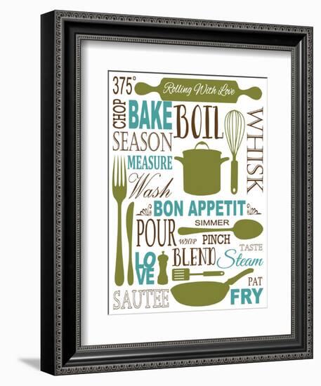 Culinary Love 1 (color)-Leslie Fuqua-Framed Premium Giclee Print