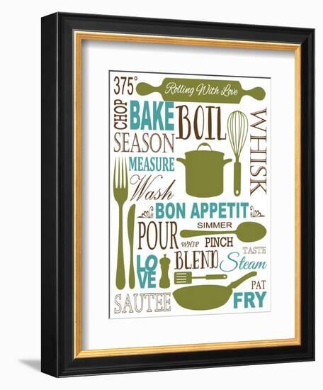 Culinary Love 1 (color)-Leslie Fuqua-Framed Premium Giclee Print