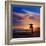 Cullera Playa Los Olivos Beach Sunset in Mediterranean Valencia at Spain-Naturewolrd-Framed Photographic Print