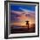 Cullera Playa Los Olivos Beach Sunset in Mediterranean Valencia at Spain-Naturewolrd-Framed Photographic Print