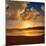 Cullera Playa Los Olivos Beach Sunset in Mediterranean Valencia at Spain-Naturewolrd-Mounted Photographic Print
