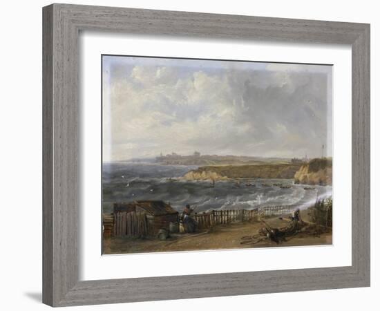 Cullercoats Looking Towards Tynemouth - Flood Tide, 1845-John Wilson Carmichael-Framed Giclee Print