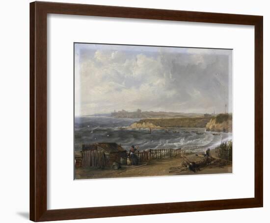 Cullercoats Looking Towards Tynemouth - Flood Tide, 1845-John Wilson Carmichael-Framed Giclee Print