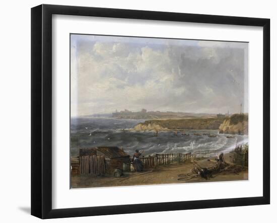 Cullercoats Looking Towards Tynemouth - Flood Tide, 1845-John Wilson Carmichael-Framed Giclee Print