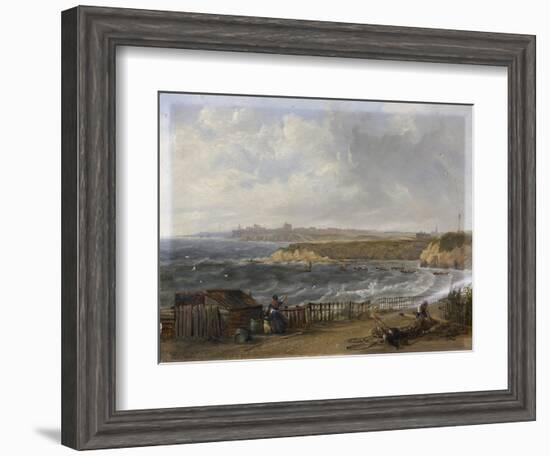 Cullercoats Looking Towards Tynemouth - Flood Tide, 1845-John Wilson Carmichael-Framed Giclee Print