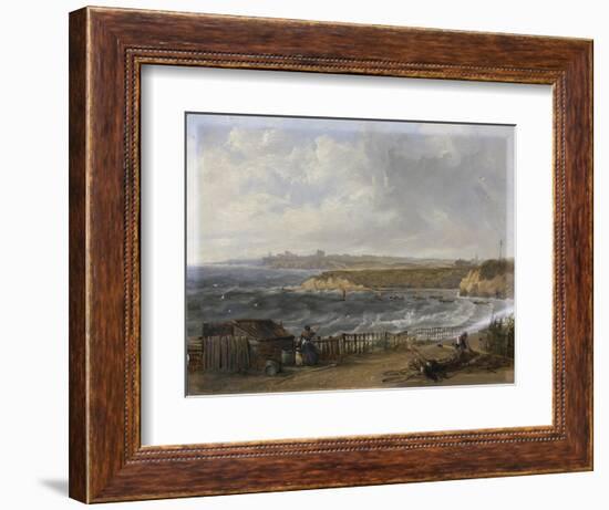 Cullercoats Looking Towards Tynemouth - Flood Tide, 1845-John Wilson Carmichael-Framed Giclee Print