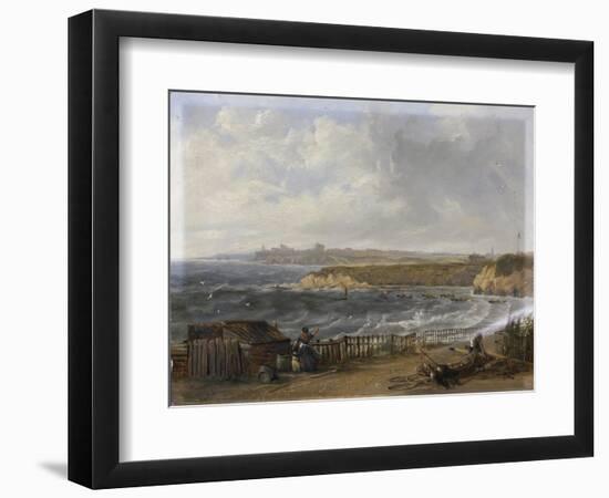 Cullercoats Looking Towards Tynemouth - Flood Tide, 1845-John Wilson Carmichael-Framed Giclee Print