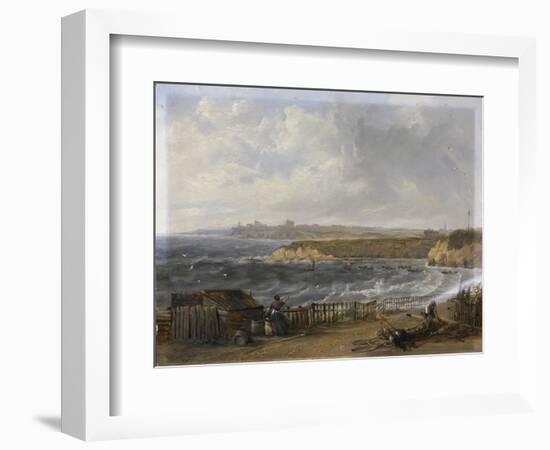 Cullercoats Looking Towards Tynemouth - Flood Tide, 1845-John Wilson Carmichael-Framed Giclee Print