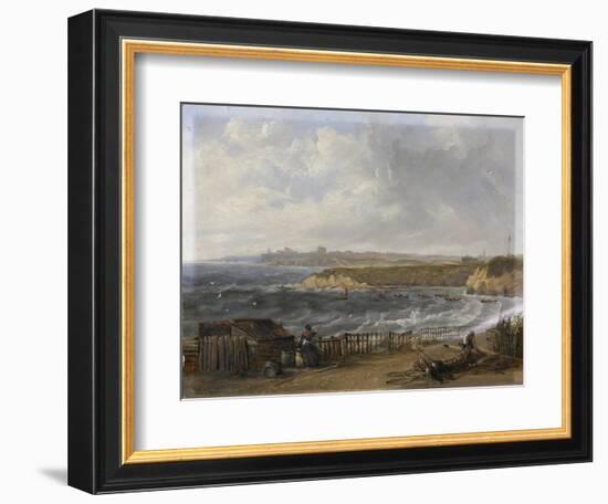 Cullercoats Looking Towards Tynemouth - Flood Tide, 1845-John Wilson Carmichael-Framed Giclee Print