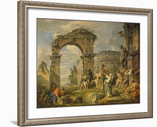 Cumaean Sibyl Prophesied the Birth of Christ, 1743-Giovanni Paolo Panini-Framed Giclee Print