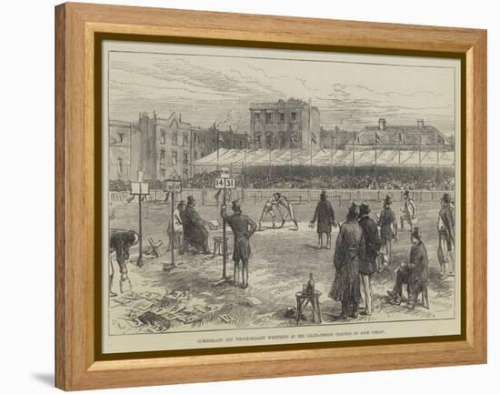 Cumberland and Westmoreland Wrestling at the Lillie-Bridge Grounds on Good Friday-Charles Robinson-Framed Premier Image Canvas