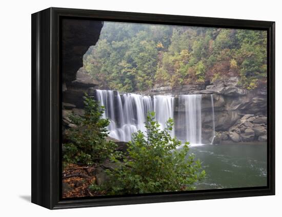 Cumberland Falls, Cumberland Falls State Resort Park, Kentucky, USA-Diane Johnson-Framed Premier Image Canvas