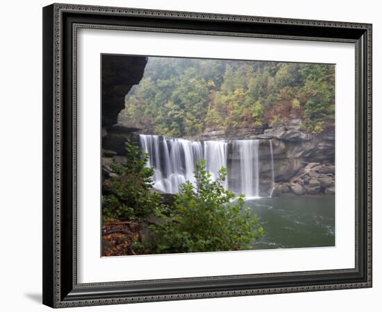 Cumberland Falls, Cumberland Falls State Resort Park, Kentucky, USA-Diane Johnson-Framed Photographic Print