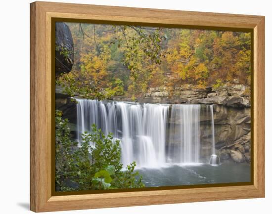 Cumberland Falls State Park near Corbin, Kentucky, USA-Chuck Haney-Framed Premier Image Canvas