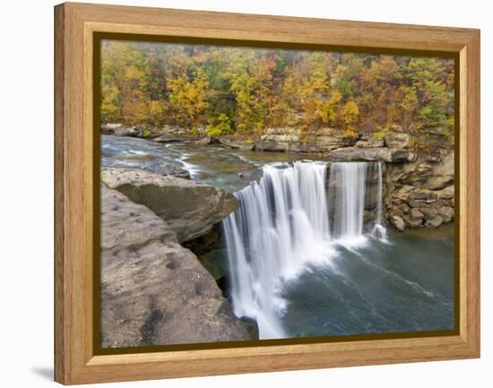 Cumberland Falls State Park near Corbin, Kentucky, USA-Chuck Haney-Framed Premier Image Canvas