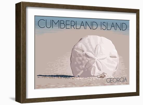 Cumberland Island, Georgia - Sand Dollar-Lantern Press-Framed Art Print