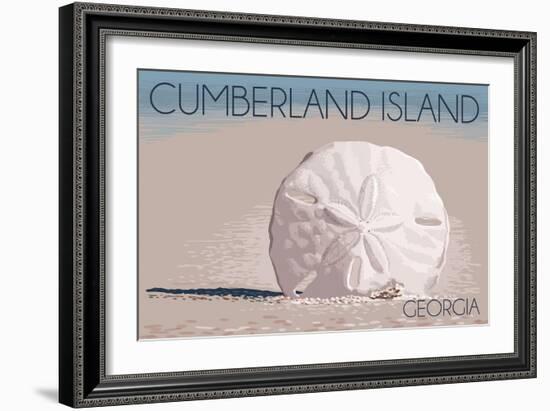 Cumberland Island, Georgia - Sand Dollar-Lantern Press-Framed Art Print