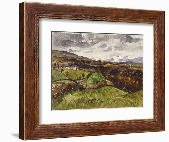 Cumberland Landscape, 1928 (Oil on Plywood)-Christopher Wood-Framed Giclee Print