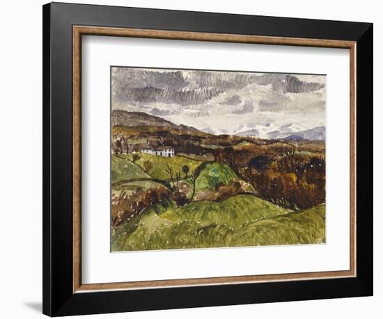 Cumberland Landscape, 1928 (Oil on Plywood)-Christopher Wood-Framed Giclee Print