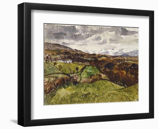 Cumberland Landscape, 1928 (Oil on Plywood)-Christopher Wood-Framed Giclee Print