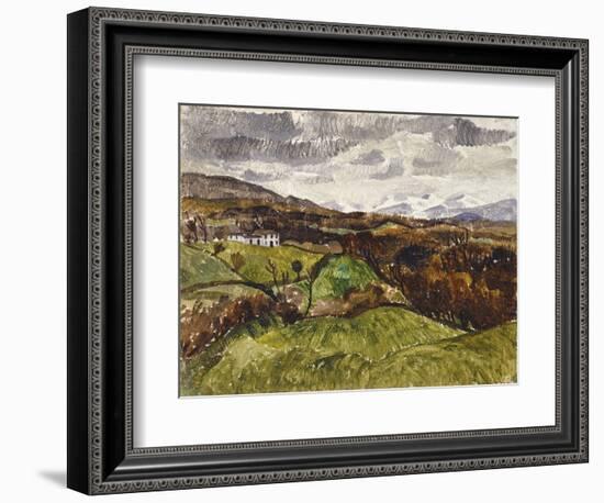 Cumberland Landscape, 1928 (Oil on Plywood)-Christopher Wood-Framed Giclee Print