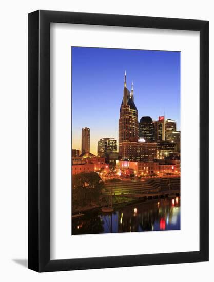 Cumberland River and Nashville Skyline, Tennessee, United States of America, North America-Richard Cummins-Framed Photographic Print