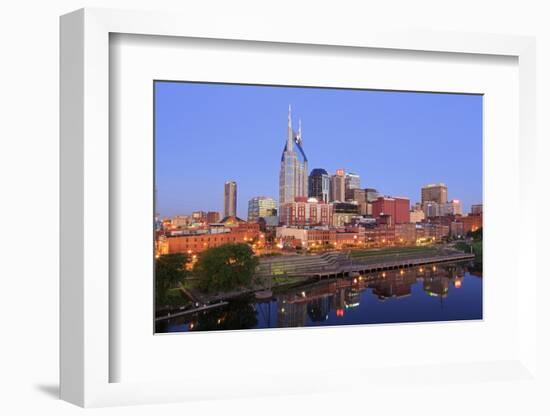 Cumberland River and Nashville Skyline, Tennessee, United States of America, North America-Richard Cummins-Framed Photographic Print