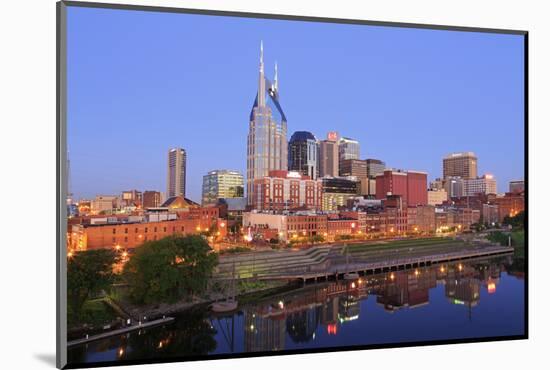 Cumberland River and Nashville Skyline, Tennessee, United States of America, North America-Richard Cummins-Mounted Photographic Print