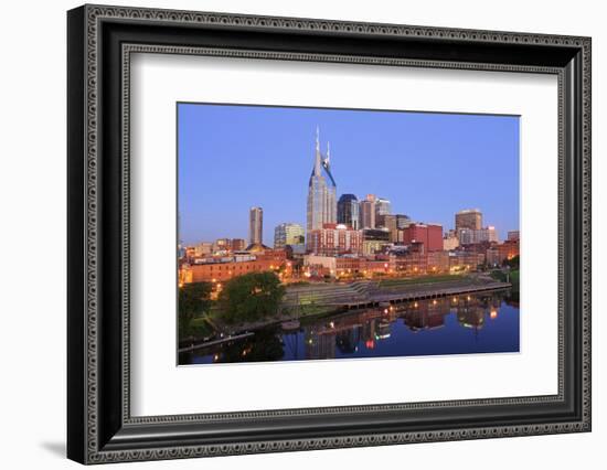 Cumberland River and Nashville Skyline, Tennessee, United States of America, North America-Richard Cummins-Framed Photographic Print