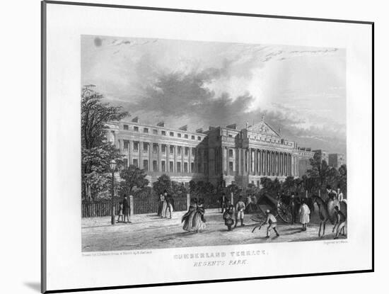 Cumberland Terrace, Regent's Park, London, 19th Century-J Woods-Mounted Giclee Print