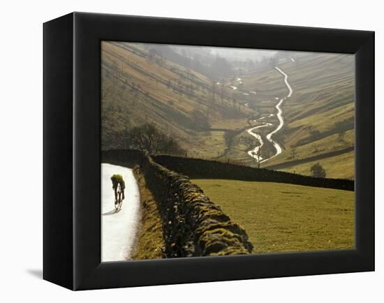 Cumbria, Lake District, Cycling Through Buttermere in the Lake District, England-Paul Harris-Framed Premier Image Canvas