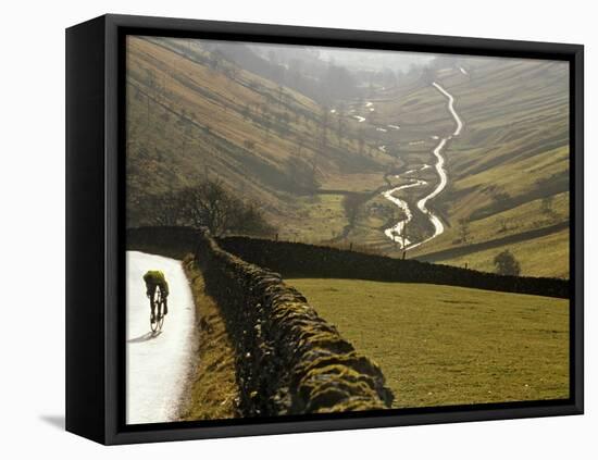 Cumbria, Lake District, Cycling Through Buttermere in the Lake District, England-Paul Harris-Framed Premier Image Canvas